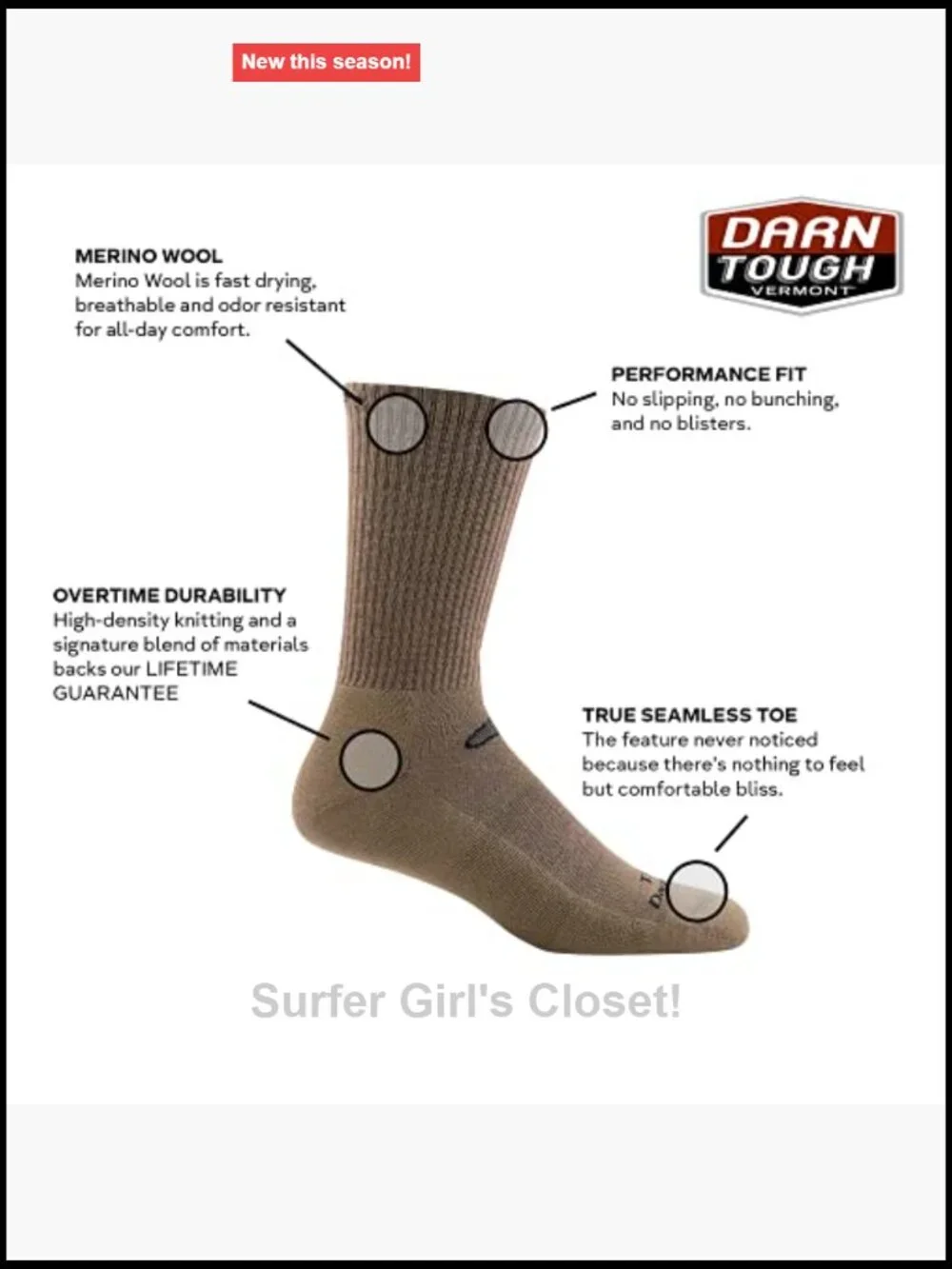 Micro Crew Light Cushion Socks - Merino Wool Blend for Hiking Running